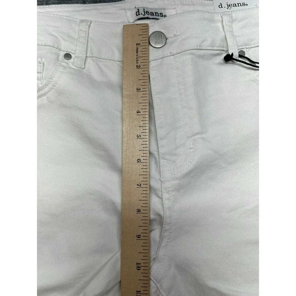D Jeans Capri Pants Womens 14 White High Waist Modern Fit High Waist Solid New - Picture 8 of 13